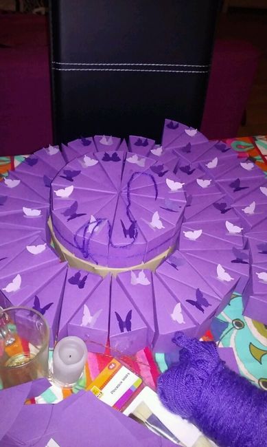 Diy boite à dragées en forme de gâteau - 1