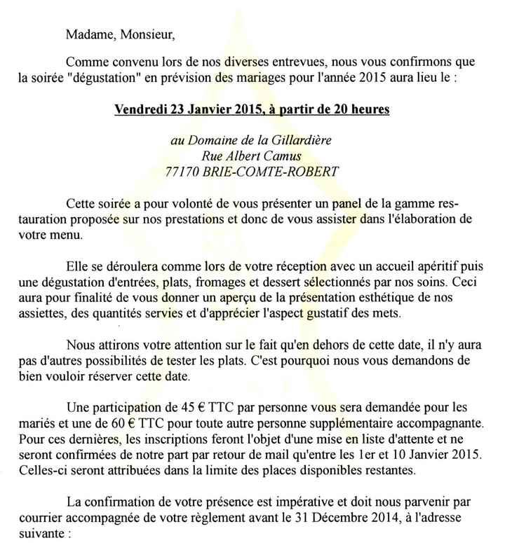 Notre traiteur nous propose une degustation payante  !?  - 1