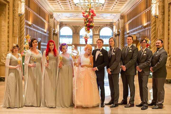 Les mariés et témoins