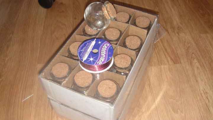 Mes contenants à dragées pour les invits au repas 