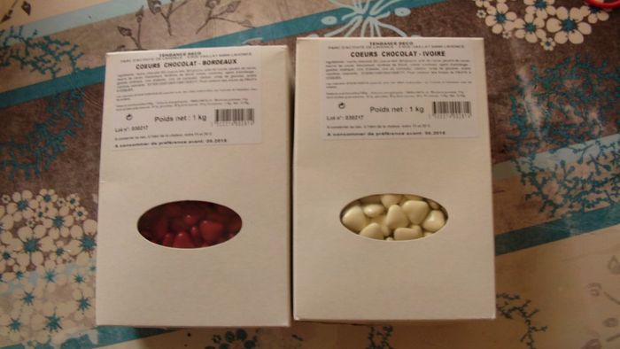 Mes dragées en coeur !!