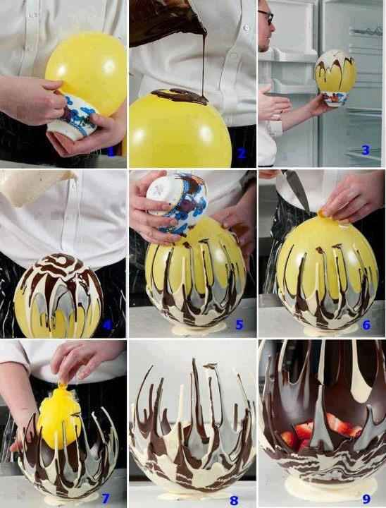 panier en chocolat