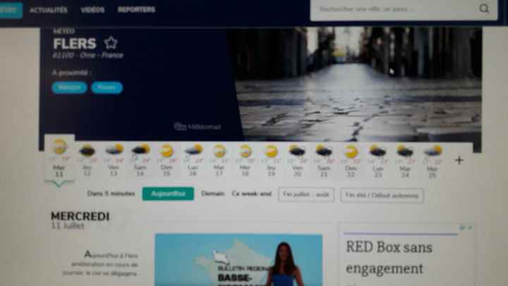 🌞🌝météo   pour le 21 Juillet ☀💧💧 - 2