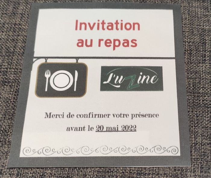 Nouveau diy invitation repas 2