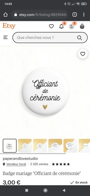 Kit-cadeau pour mon officiante - 1