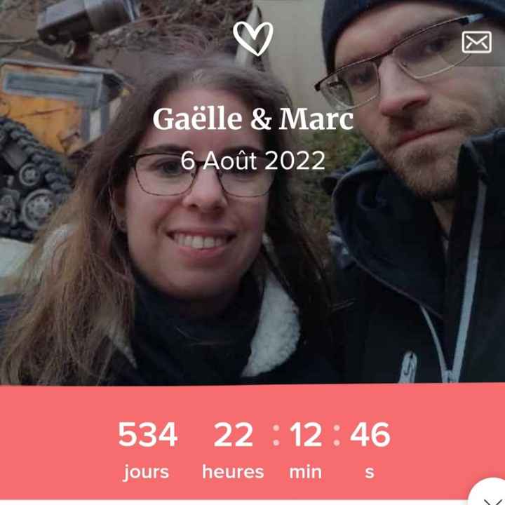 Avant la date du mariage il reste... - 1