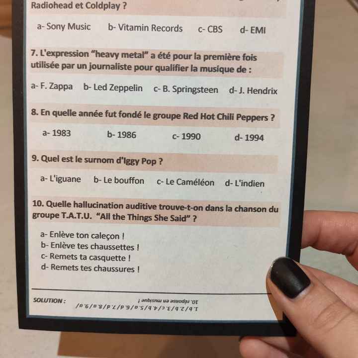 Quiz invités repas - 2