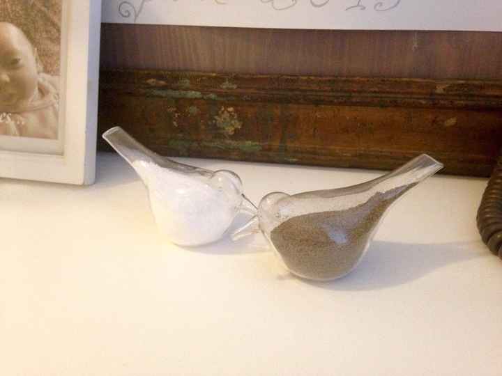 saliere et poivrière en verre forme oiseau 