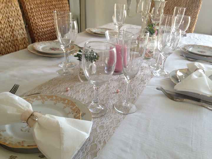 Essaie déco table (vintage/romantique) - 2
