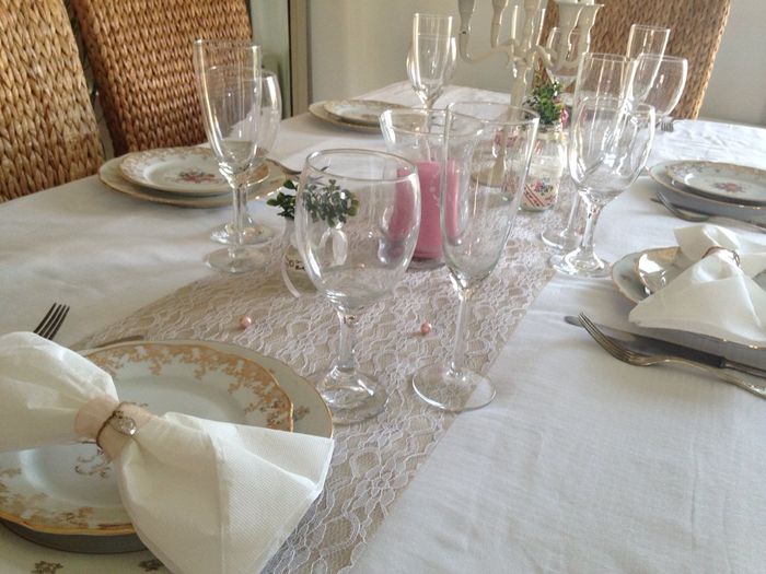 Essaie déco table (vintage/romantique) - 2