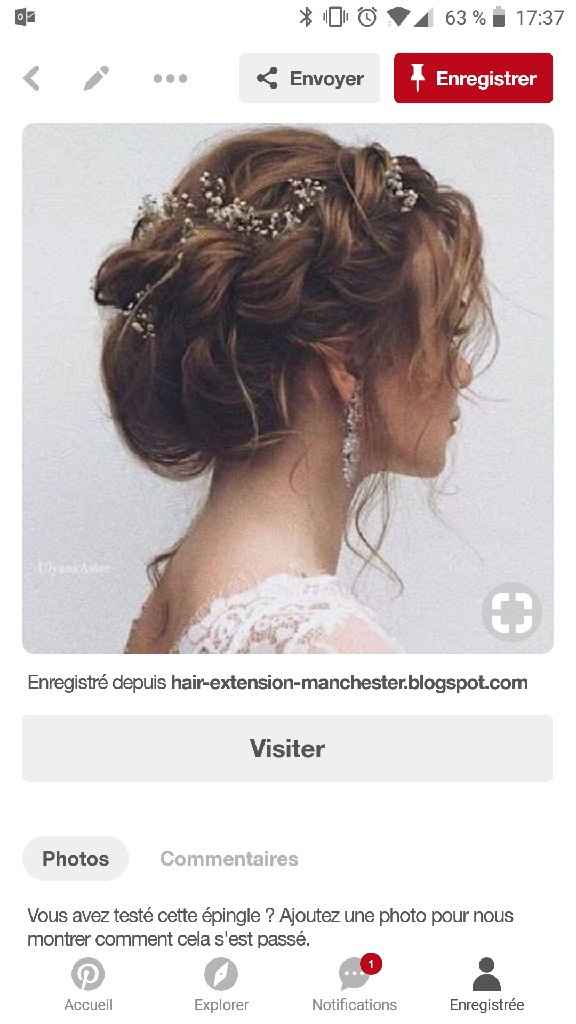 Pousse des cheveux et coiffure de mariage - 1