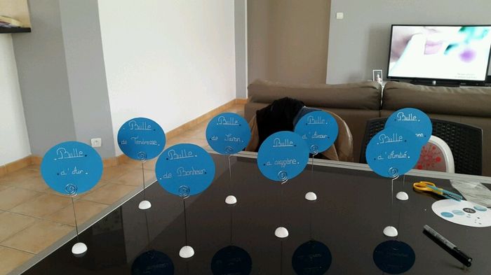 Porte nom table thème bulle - 1