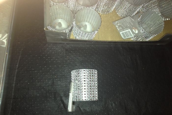 Photophore strass avec Led intégrer 