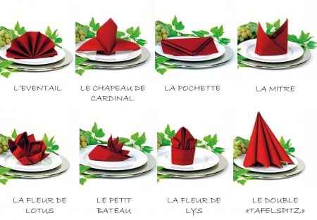 pliage serviette