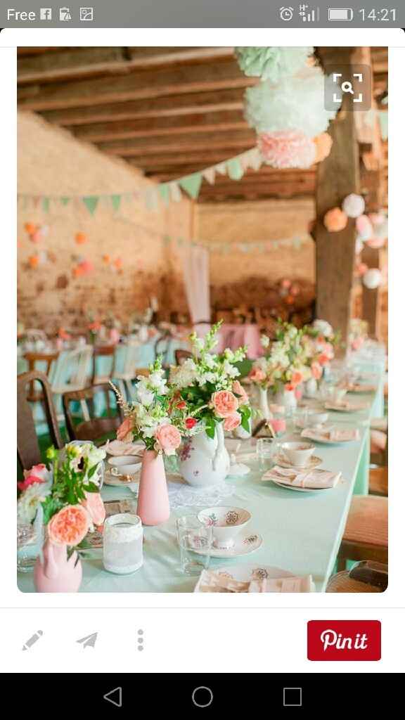 Mariage corail et vert d eau - 1