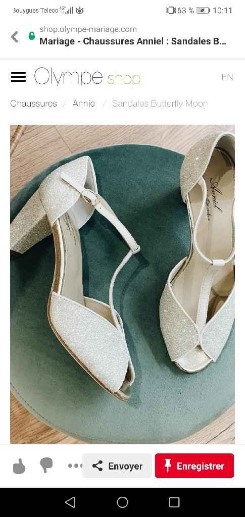 Chaussures blanches à paillettes - 1