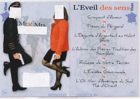 Idées support pour menu mariage" thème voyage" - 3