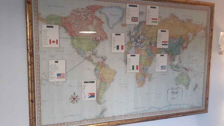 Plan de table carte du monde - 1