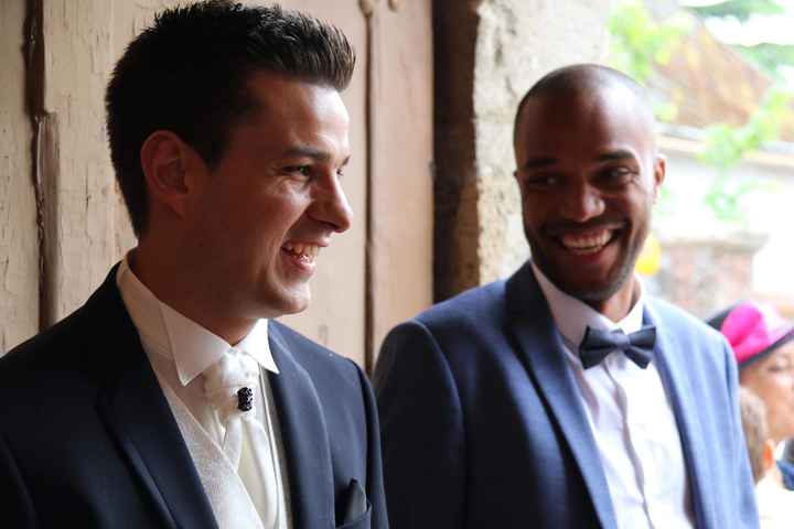 Avec l'un de ses témoins