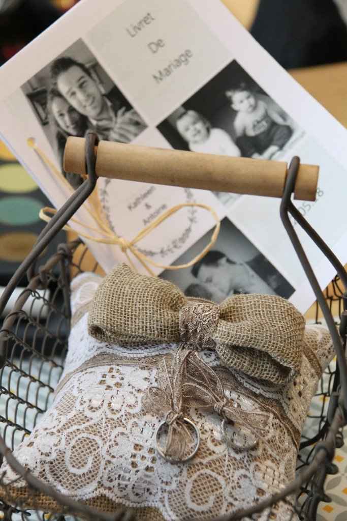 Coussin des alliances "fait maison"