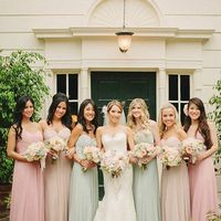 Light color bridesmaid dresses for young women