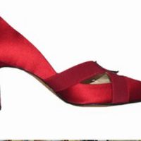escarpin satin rouge