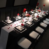 theme noir et blanc touche de rouge