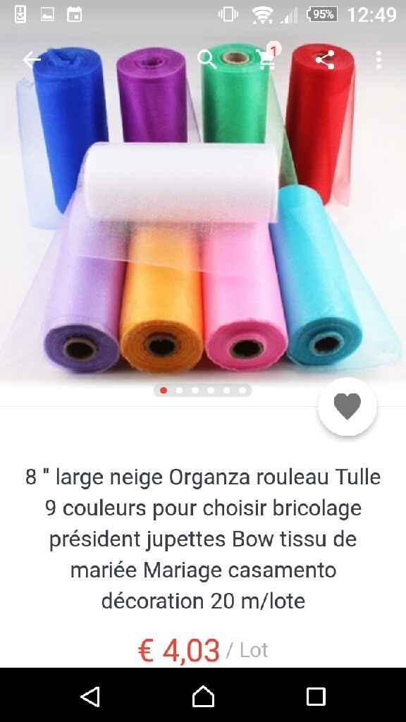 Noeuds de chaises organza, différent des rouleaux ? - 1