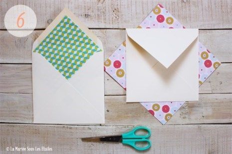 Diy personnalisé ses enveloppes - source : la mariée sous les étoiles