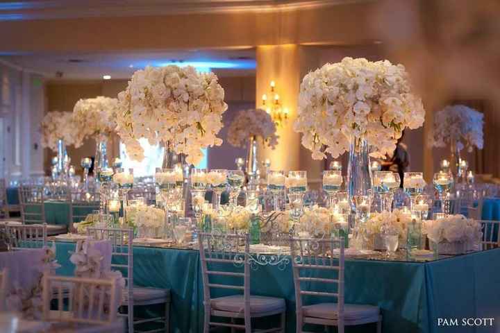 Mariage en blanc turquoise elegant et classe - 1