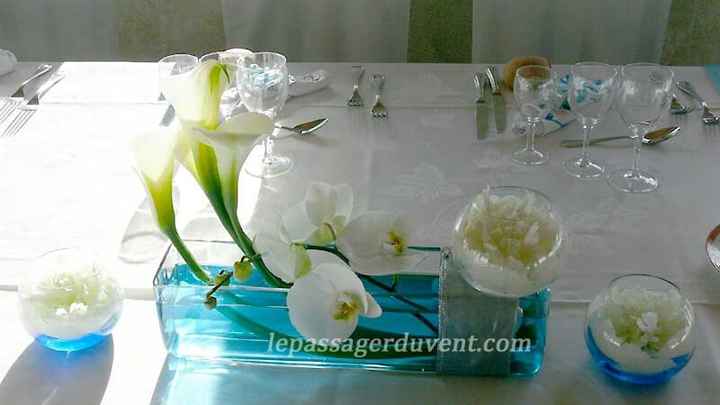 Mariage en blanc turquoise elegant et classe - 3