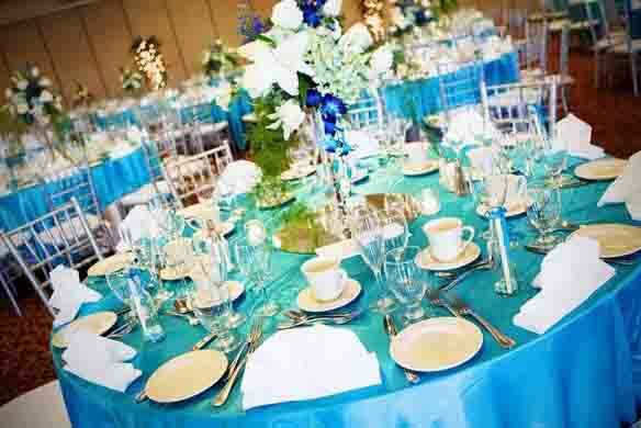 Mariage en blanc turquoise elegant et classe - 12