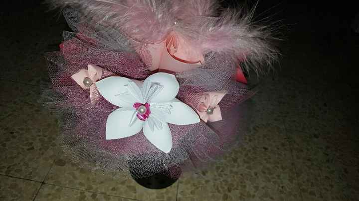 Bouquet de fleurs en papier et tulle - 5
