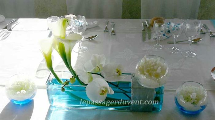Mariage en blanc turquoise elegant et classe - 3