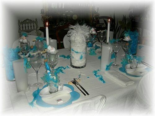 Mariage en blanc turquoise elegant et classe - 8