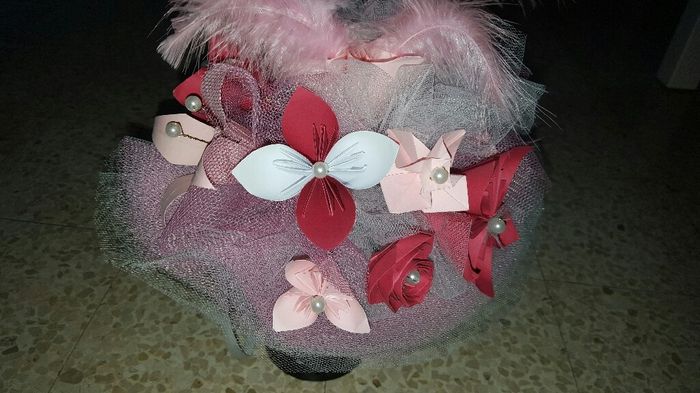 Bouquet de fleurs en papier et tulle - 3
