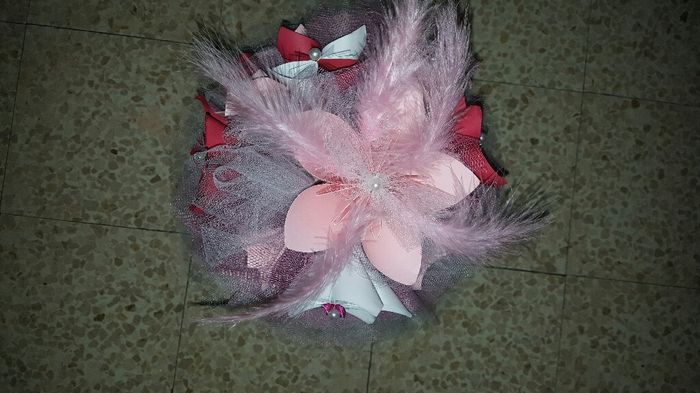 Bouquet de fleurs en papier et tulle - 6
