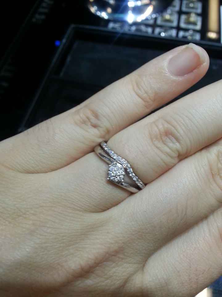 Association bague de fiancaille + alliance  - 1