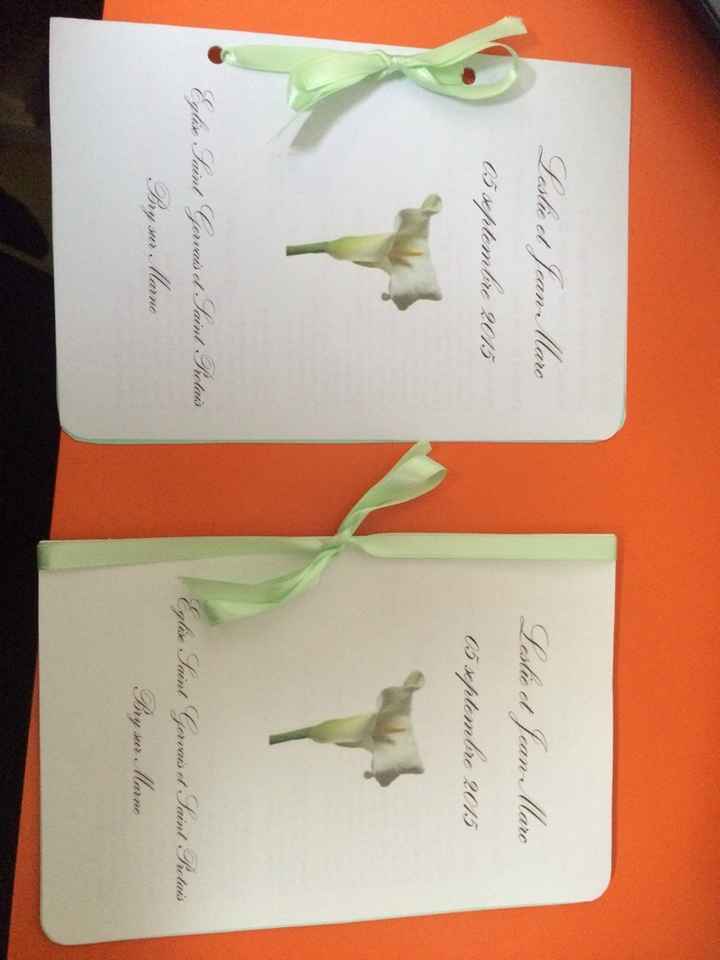 Livret de ceremonie, lequel?? - 1