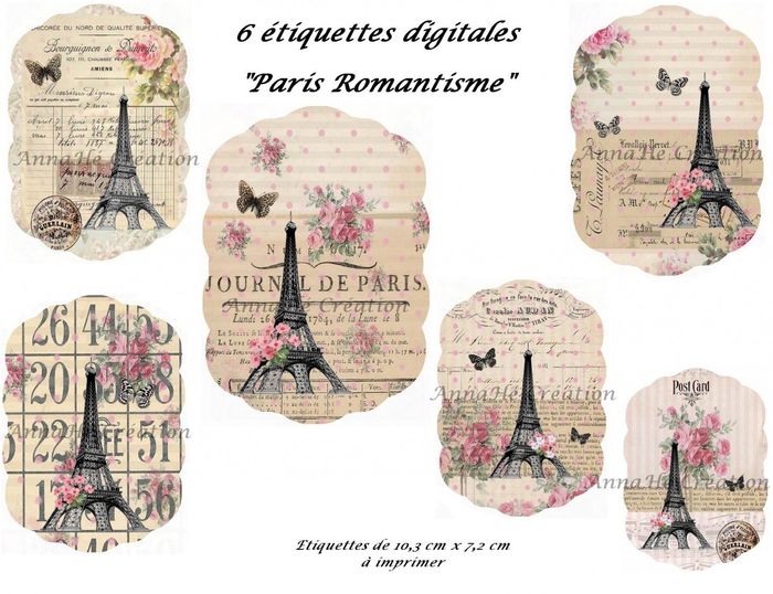 Etiquettes américaines shabby chic