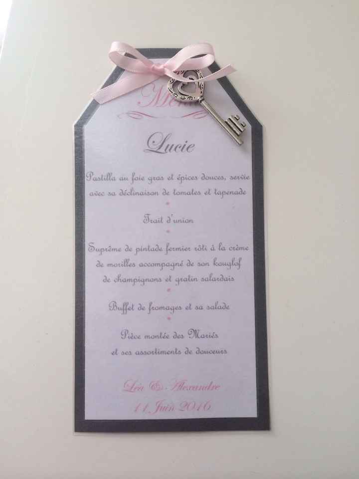 Menu + marque-place - 1