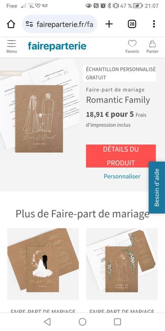 Modèle faire part baptême plus mariage 1