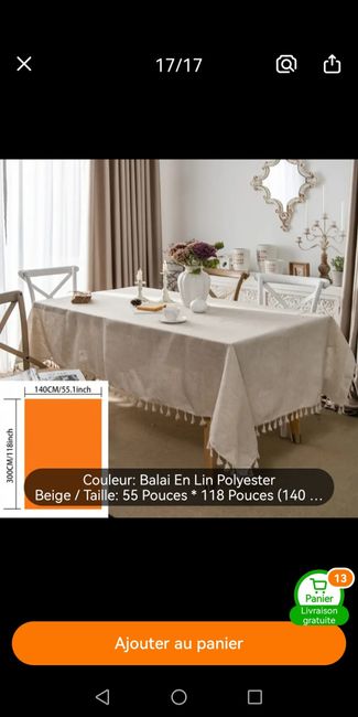 Premier test en réel de la déco de table 10