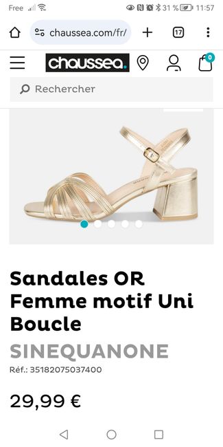 Chaussure Dorée Mariée 2