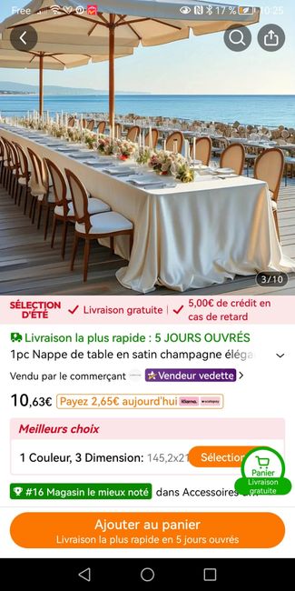 recherche de nappes couleur champagne 2
