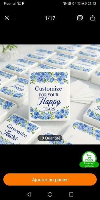 Idée cadeau invités 1