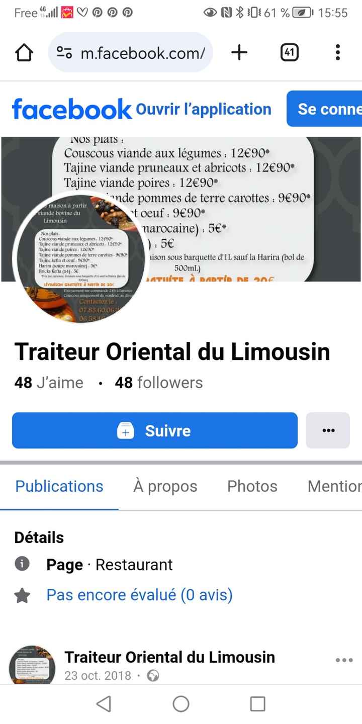 Recherche traiteur halal Limoges et alentours - 1