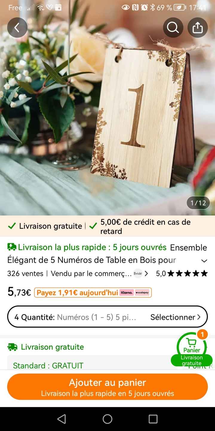 Numéro de table - 1