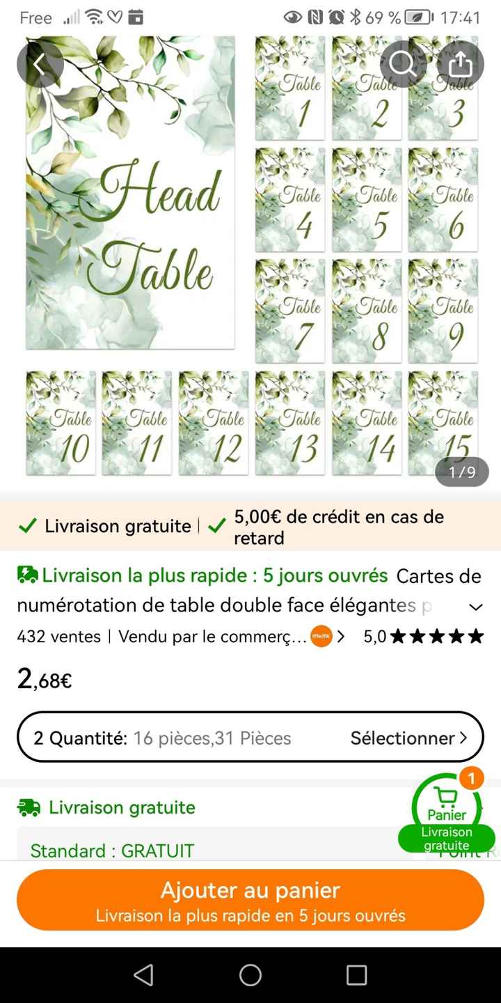 Numéro de table - 2