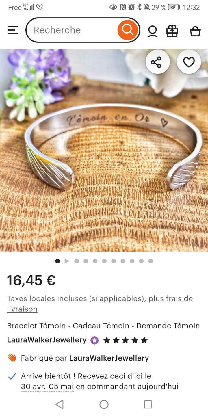 Idée cadeau pour une super témoin qui vient de loin - 1